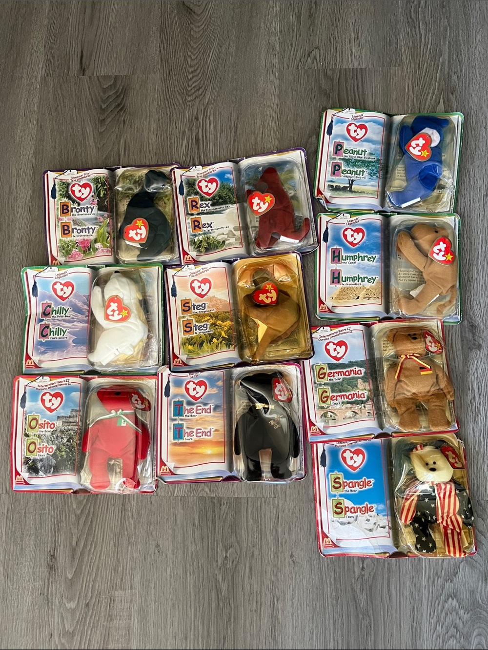 McDonald’s Ty Beanie Babies Assortment — Red, Blue, Black, White, Brown, Gold